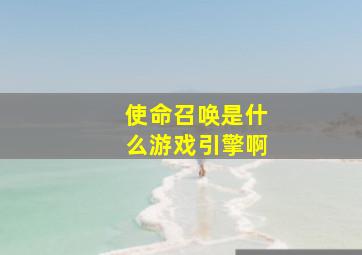 使命召唤是什么游戏引擎啊