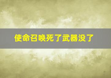 使命召唤死了武器没了