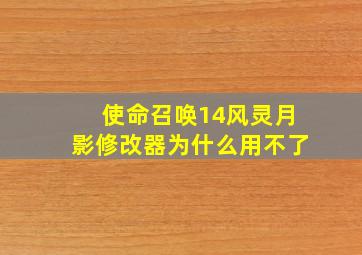 使命召唤14风灵月影修改器为什么用不了