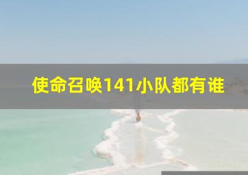 使命召唤141小队都有谁