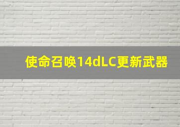 使命召唤14dLC更新武器