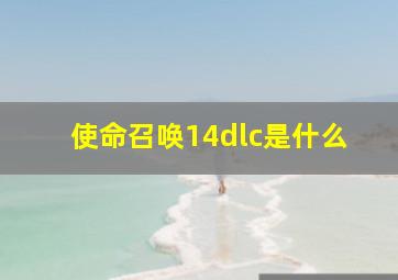 使命召唤14dlc是什么