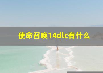 使命召唤14dlc有什么