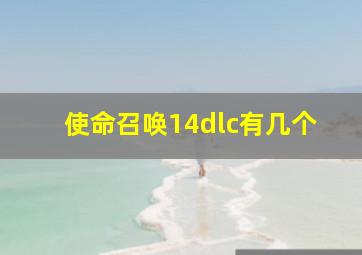 使命召唤14dlc有几个