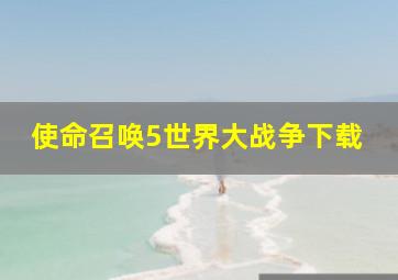 使命召唤5世界大战争下载