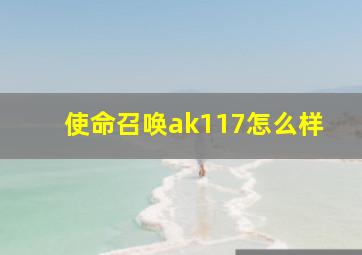 使命召唤ak117怎么样