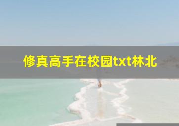 修真高手在校园txt林北