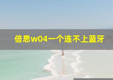 倍思w04一个连不上蓝牙