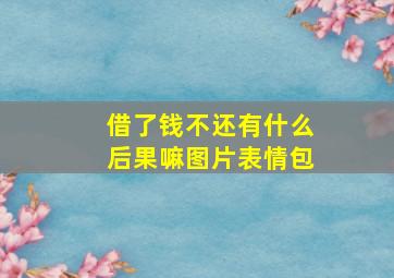 借了钱不还有什么后果嘛图片表情包