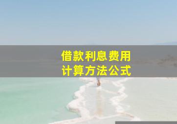 借款利息费用计算方法公式