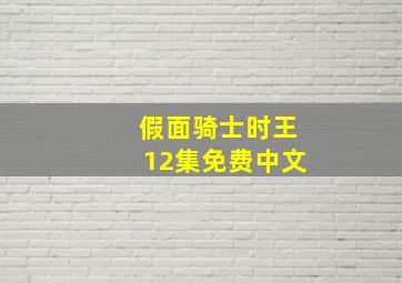 假面骑士时王12集免费中文