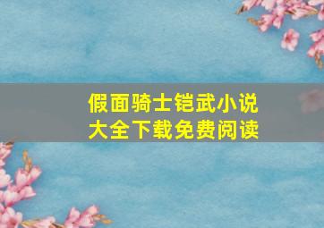 假面骑士铠武小说大全下载免费阅读