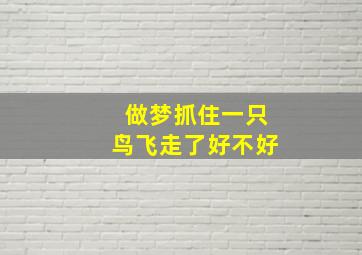 做梦抓住一只鸟飞走了好不好