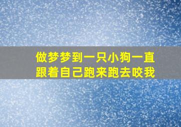 做梦梦到一只小狗一直跟着自己跑来跑去咬我