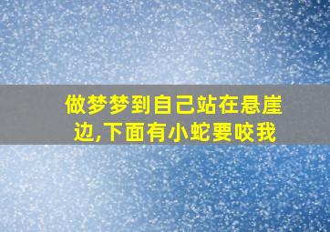 做梦梦到自己站在悬崖边,下面有小蛇要咬我