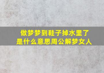 做梦梦到鞋子掉水里了是什么意思周公解梦女人