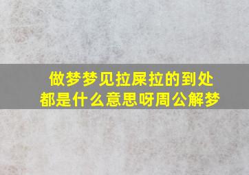 做梦梦见拉屎拉的到处都是什么意思呀周公解梦