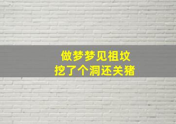 做梦梦见祖坟挖了个洞还关猪