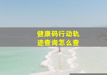 健康码行动轨迹查询怎么查