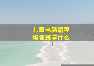 儿童电脑编程培训班学什么