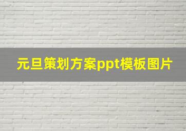 元旦策划方案ppt模板图片