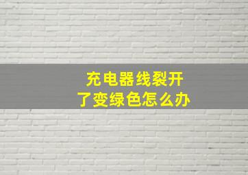 充电器线裂开了变绿色怎么办