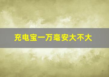 充电宝一万毫安大不大