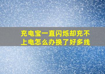 充电宝一直闪烁却充不上电怎么办换了好多线