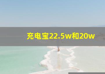 充电宝22.5w和20w