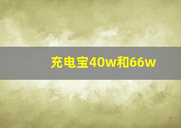 充电宝40w和66w