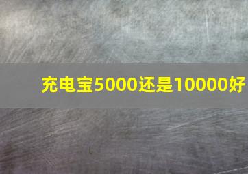 充电宝5000还是10000好