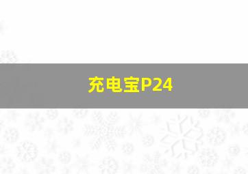 充电宝P24