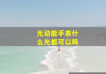 光动能手表什么光都可以吗