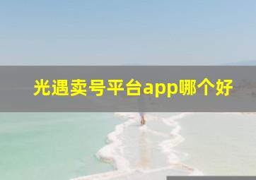 光遇卖号平台app哪个好