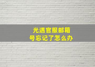 光遇官服邮箱号忘记了怎么办