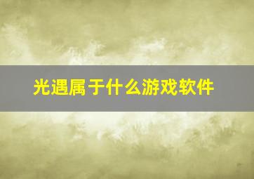 光遇属于什么游戏软件