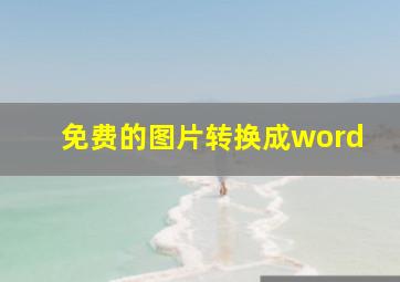 免费的图片转换成word