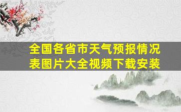 全国各省市天气预报情况表图片大全视频下载安装