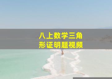 八上数学三角形证明题视频