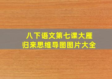 八下语文第七课大雁归来思维导图图片大全