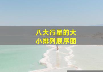 八大行星的大小排列顺序图