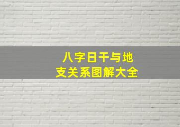 八字日干与地支关系图解大全