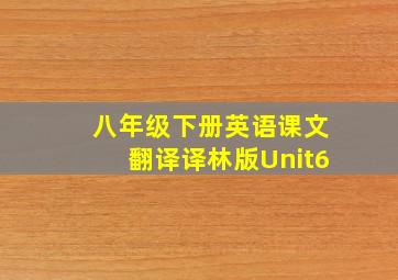 八年级下册英语课文翻译译林版Unit6