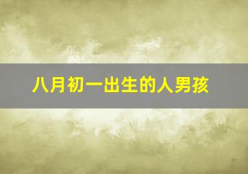 八月初一出生的人男孩