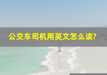 公交车司机用英文怎么读?