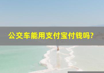 公交车能用支付宝付钱吗?