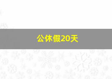 公休假20天