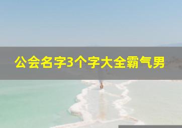 公会名字3个字大全霸气男