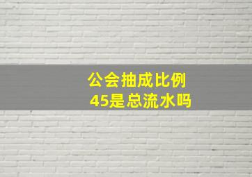 公会抽成比例45是总流水吗