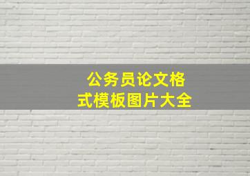 公务员论文格式模板图片大全